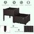 2 Outsunny Piece Raised Garden Bed with Legs, Planter Box Raised Bed to Grow Flowers, Herbs & Vegetables, Brown