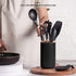 Kitchen Utensil Set, 13 pcs Non-Stick Silicone Cooking Utensils Spatula Set with Ceramic Holder, Black Holder