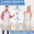 Dwrttow 12 Pack 2 Washable,32 28 Inch Bib Apron,White Aprons Bulk,Unisex Plain Bib Aprons with Pockets,Blank Apron