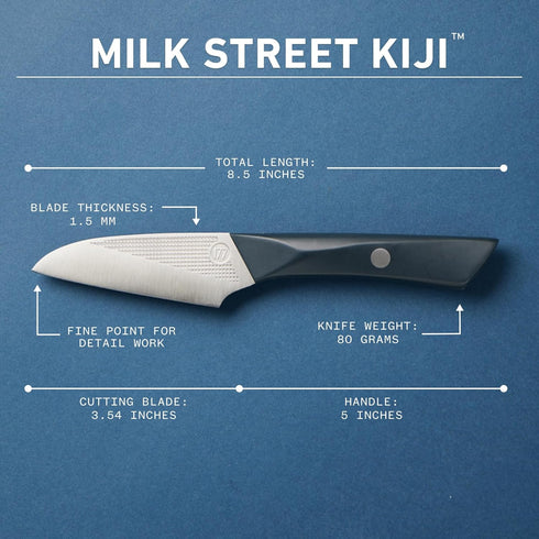 3.5 Inch 1.4116 Milk Street Kitchin-kiji Knife, Blade, German Steel, Ergonomic Handle Paring Knives for Home Chefs