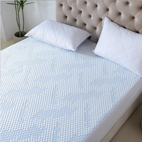 Nano-Cooling Fiber Mattress Protector King Size (76" x 80"), 100% Waterproof, Unrivaled Comfort for Every Family