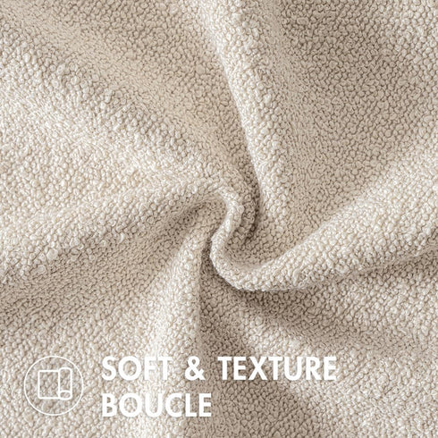 Pack 1 Decor,24x12 Inch MIULEE Textured Boucle Throw Pillow Cover Beige Accent Solid Lumbar Pillow Case Decorative Soft