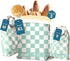 3-Pack Reusable Beeswax Bread Bags (XL, M, S) - Organic Cotton Beeswax