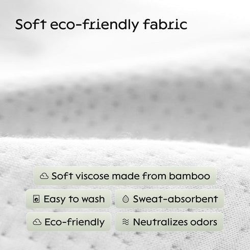 2 Pack Waterproof Viscose Bamboo Pillow Protectors, Standard 20x26 Zippered Case, Ultra Plush Absorbent - White