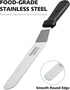Anaeat Icing Spatula, Professional Cake Angled Offset Spatula with 10" Stainless Steel Blade for Cake Decorating