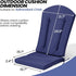 50x20 Inch Crestlive Products Adirondack Chair Cushion Outdoor Rocking Chair Cushion Water Resistant High Back Patio