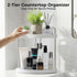 2-Tier Countertop Counter Vtopmart Bathroom Organizer, Vanity Dresser Tray Shelf for Skincare, Perfume, Makeup, Silver