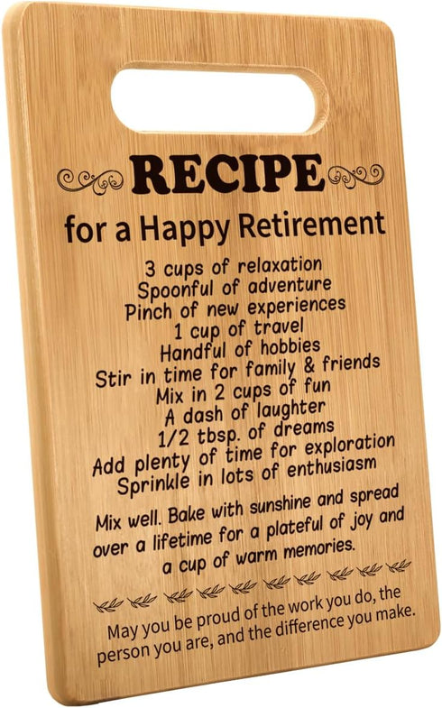 Retirement Gifts for Women and Men, Coworker Leaving Gifts, Happy Retirements Cutting Board for Colleagues