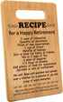 Retirement Gifts for Women and Men, Coworker Leaving Gifts, Happy Retirements Cutting Board for Colleagues