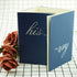 Wedding Vow Book, His and Her Bridal Shower Gifts Booklet Journal, Deep Blue Personalized Notebook, Set of 2