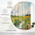 Van Gogh Abstract Oil Painting Shower Curtain Green Country Natural Landscape Bathroom Decor Set with Hooks 70X70 Inch