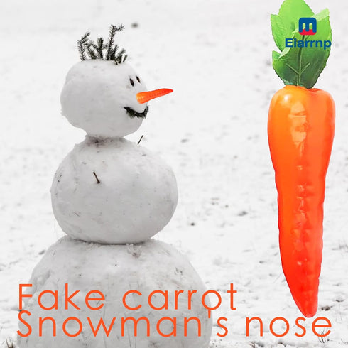 4 Pcs Artificial Fake Vegetables Carrots Decor - Faux Lifelike Simulation Plastic Carrot for Home House Kitchen Party