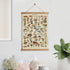 12 16 Inches XIAOAIKA Vintage Mushroom Poster with Wooden Frame - Classic Botanical Print with Variety of Fungi Species