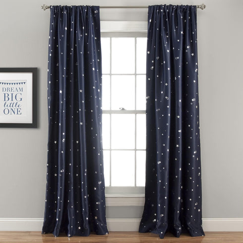 Lush Decor Star Blackout Window Curtain Panels Pair 52" W x 108"