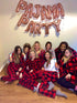 LaVenty Set of 11 Rose Gold PAJAMA PARTY Balloons and Banner for Slumber Party Decor