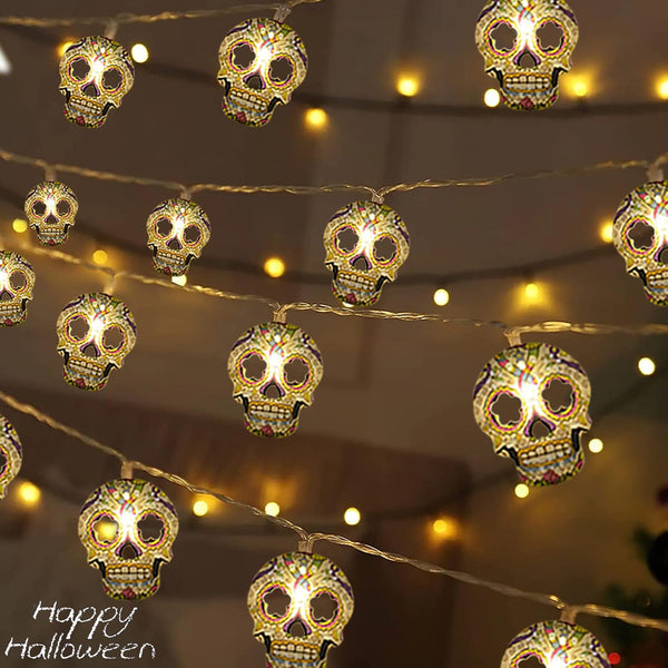 Gooyule Halloween String Lights, Skull String Light Hallo ween Fall Fairy Light Battery/USB