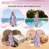 JOPJOLIW 30" 50", Butterfly Hooded Towel for Kids, Blue Pink Butterfly Poncho Blanket for Toddlers x Soft Flannel
