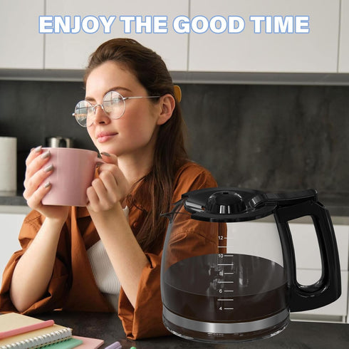 12 Cup Coffee Maker Carafe Replacement Pot for Hamilton Beach Flexbrew Models: 49902, 49915, 49905C, and more