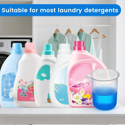 GAQWOK 4PCS Silicone Laundry Detergent Cup Holder - Liquid Laundry Detergent Dispenser Cups Reusable, Flexible Washable