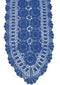 KEPSWET Cotton Handmade Crochet Lace Oval Table Runner Dresser Console Coffee Table