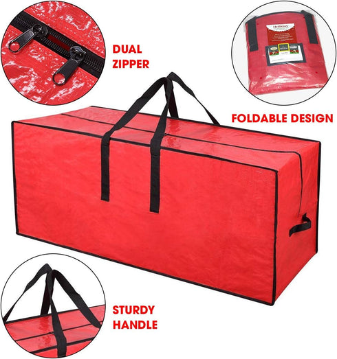 Primode Christmas Tree Storage Bag | Fits Up to 9 Ft. Tall Disassembled Tree | Protective Zippered Holiday Tree Storage