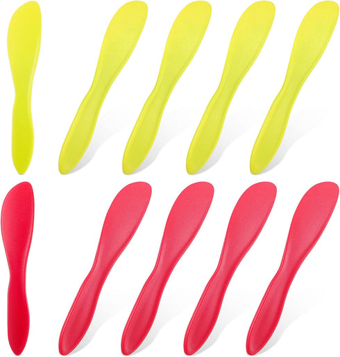 10 Pieces Multi Purpose Plastic Butter Spreader Knife, Versatile Frosting Knives for Soft Cheese Cream Icing, 7 x 1.4
