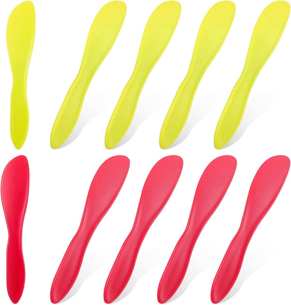 10 Pieces Multi Purpose Plastic Butter Spreader Knife, Versatile Frosting Knives for Soft Cheese Cream Icing, 7 x 1.4