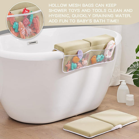 Elbow Set,Bath Baby Bath Kneeler and Rest Pad Kneeling Pad Thick Soft Quick Dry Bathtub Mat for Bathing Time,Baby