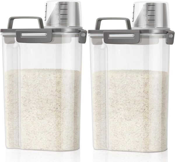 TBMax Rice Container Cereal Storage Container 2 Pack 5 Lbs, Kitchen Pantry