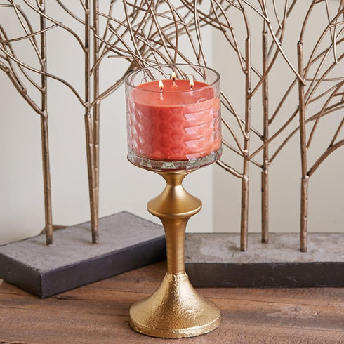 Root Candles 12-Ounce Fall Scented Pumpkin Spice Candle, Premium 3-Wick Handcrafted Beeswax Blend in Honeycomb Glass