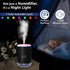 SZO Colorful Mini Humidifier, USB Rechargeable, 4 Modes Super Quiet, Suitable for Travel Office Family - Black