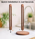 Countertop, KitchLife Acacia Wooden Paper Towel Holder Fits Jumbo Rolls, Freestanding Dark Wood Paper Towel Stand