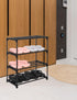 4-Tier Closet LNYZQUS Upgrade Small Shoe Rack, Metal Stackable Kids Shoe Shelf Storage Shoe Stand Organizer