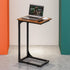 C-Shaped Side Table for Couch - Small Coffee Stand Sofa Tray Desk