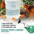 (5 Pack-Green) Large Automatic Chicken Waterer Cups, Chicken Water Feeder Suitable for Chicks, Duck, Goose, Turkey