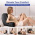 24in, IASEAHK Reading Pillows for Sitting in Bed Adult, Back Pillow for Bed Sitting Up, Backrest Pillows with Shredded