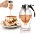 8 Oz CLEVLI Honey Dispenser No Drip Glass with Stand Honey Jar Clear Glass Honey Container with Dipper Maple Syrup
