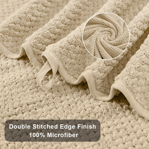 Set 35x70 Inches 600 Set (4-Pack) Extra Large Bath Towels - Beige Luxury GSM Oversized Bath Sheet Towel,Ultra Soft