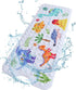 GDV Extra Large Baby Bath Mat for Tub, 40 X 16 Inch Non-Slip Cartoon Kids Bath Mat with Suction Cups & Drain Holes