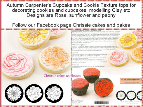 Autumn Carpenter Designs Cupcake Top Impression Mat Set - Floral Design