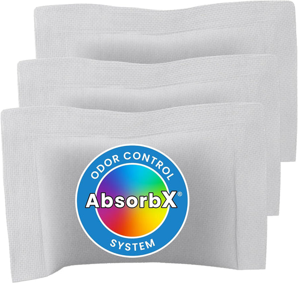 iTouchless Absorbs Natural Activated Carbon Trash Can Filters, 8 to 23 Gal, 3 Counts, Larger Compartment Absorbx Odor