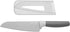 Berghoff LEO Non-stick Stainless Steel Wide Blade Santoku Knife, 6.75" Grey PP Fitted Protective Sleeve Soft-touch PP