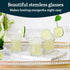 Set of 6 Libbey Stemless Margarita Glasses, 10.25 ounces, Classic Lightweight Fancy Glassware for Celebrations