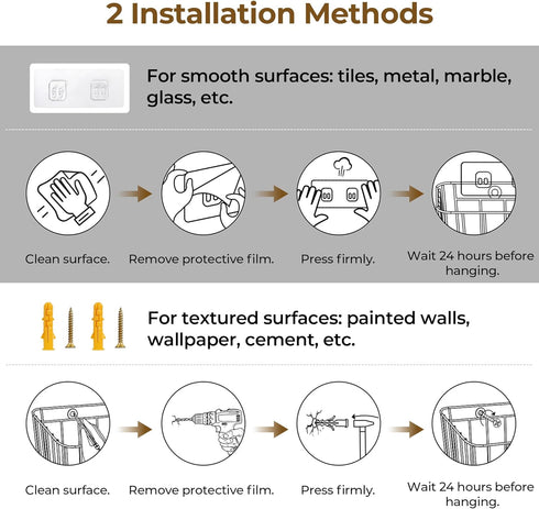 Countertop StorageWorks Trash Bag Holder with Lid, Wall Mount Seagrass Plastic Bag Holder for Kitchen, Cabinet