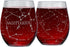 Greenline Goods Sagittarius Stemless Wine Glasses, Hand Etched 15 oz Set of 2, Zodiac Astrology Sign Glassware