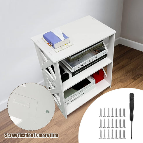 Lechay Slim White Side Table - Perfect for Small Spaces