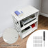 Lechay Slim White Side Table - Perfect for Small Spaces