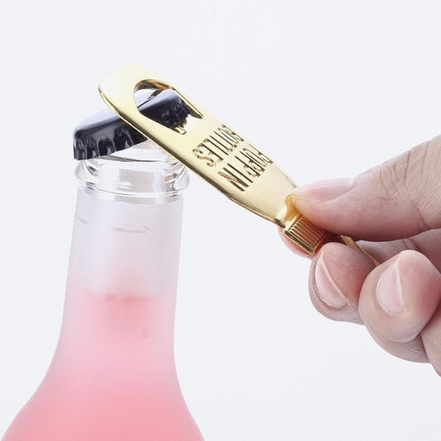 YFS 6 Pcs White Bottle Opener Baby Shower Gifts, Rose Gold Feeding Bottle Wedding Favors