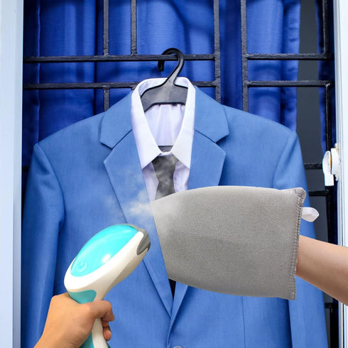 Garment Steamer Ironing Glove with Finger Loop, Heat Resistant Waterproof Mitt for Handheld Steamer, Garment