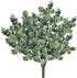 Supla 3 Pcs Realistic Eucalyptus Leaves Bushes, Faux Greenery Stems in Grey Green 14.6" Tall for Vase Bouquets Wreaths